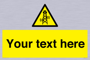 Custom warning RF radiation transmitter